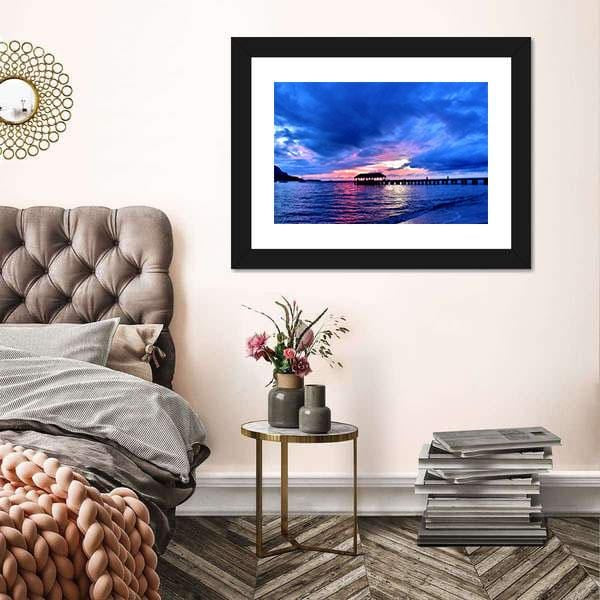 Beach Wall Art Prints Sunset From Hanalei Bay Kauai Hawaii Canvas Print Wall Art Home Decoration