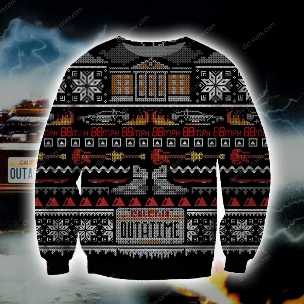 Back To The Future Knitting Pattern 3D Print Ugly Sweater