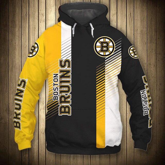 Boston Bruins Stripes Casual Hoodie