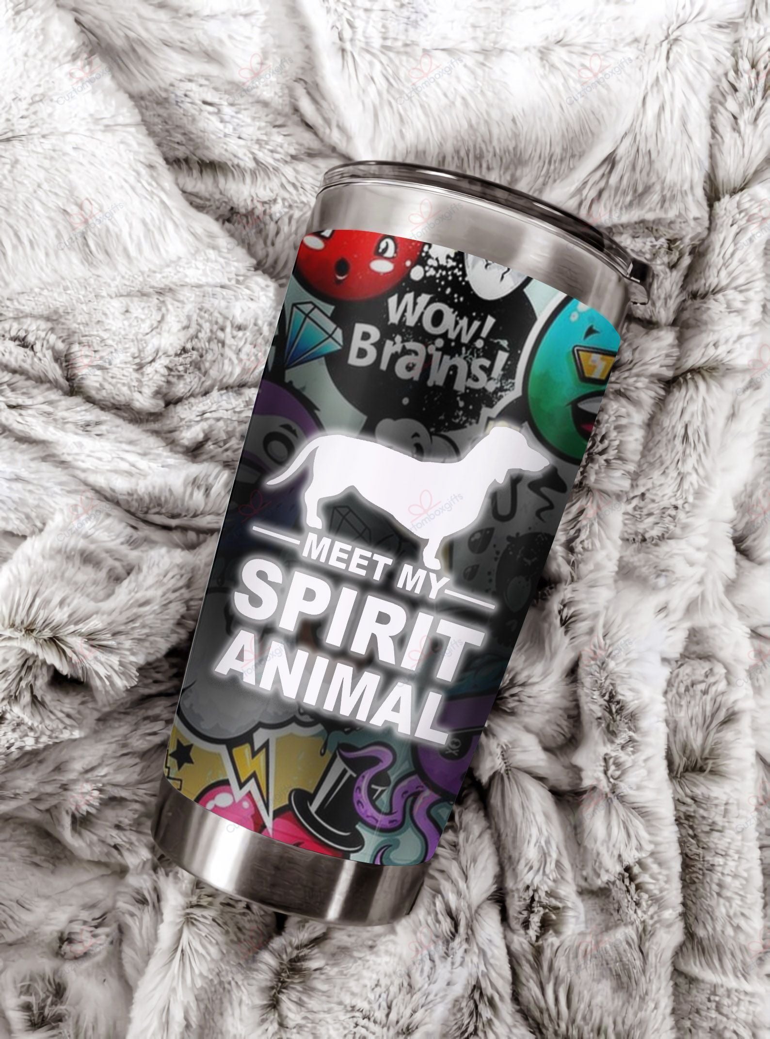 Personalized Dachshund Meet My Spirit Animal Tumbler