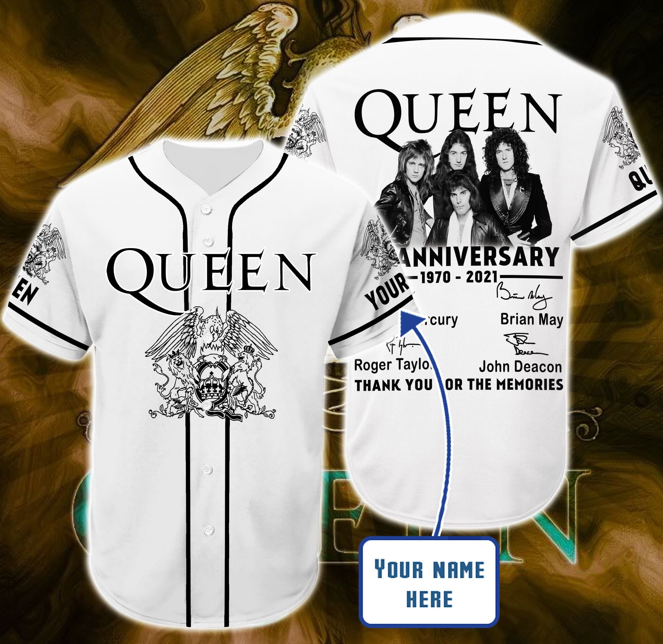 White Queen Personalized Custom Name Baseball Tee Jersey Shirt Unisex Men Women