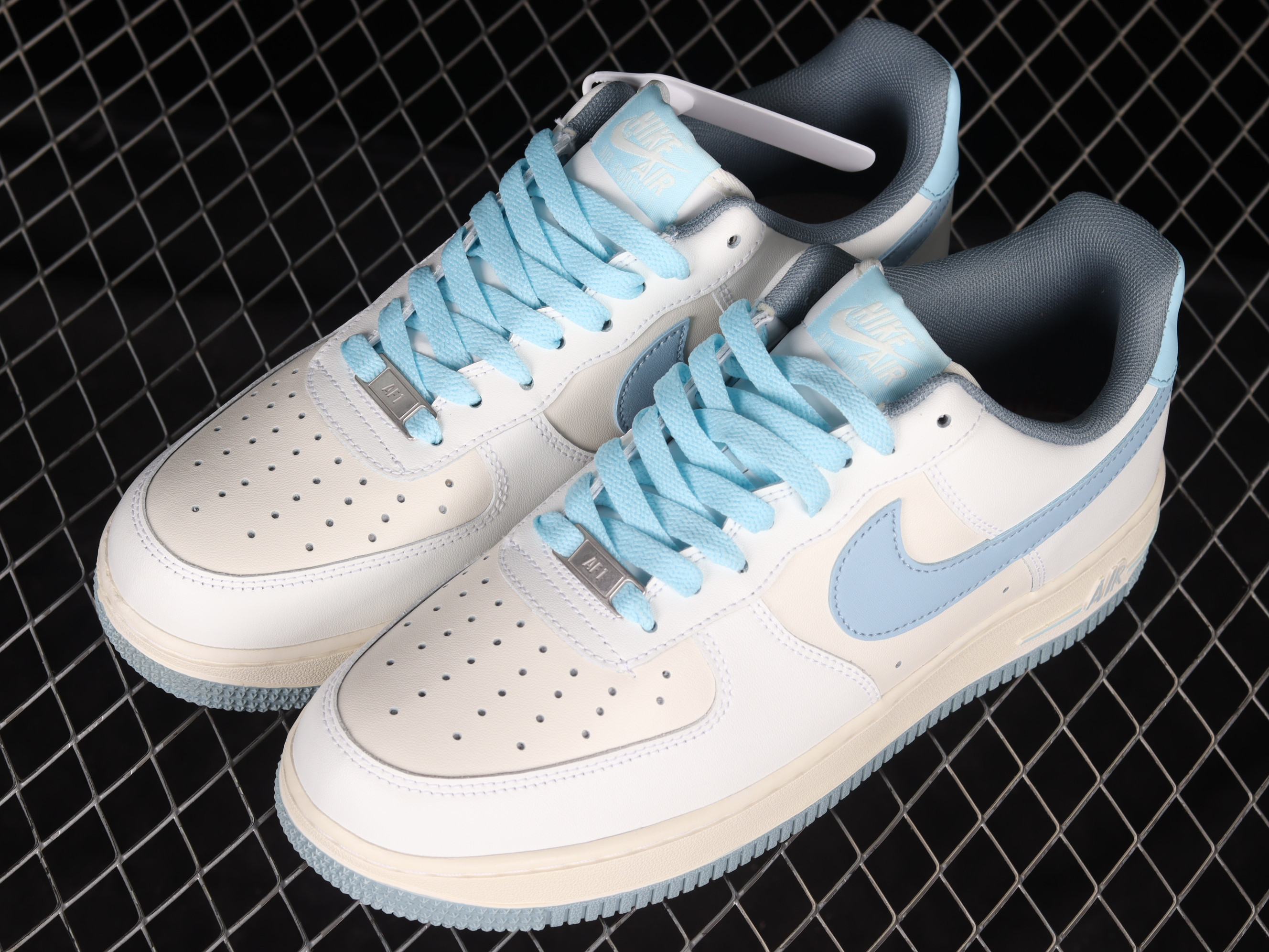 Nike Air Force 1 Flyleather Earth Day White Pink Blue Shoes Sneakers SNK844434343