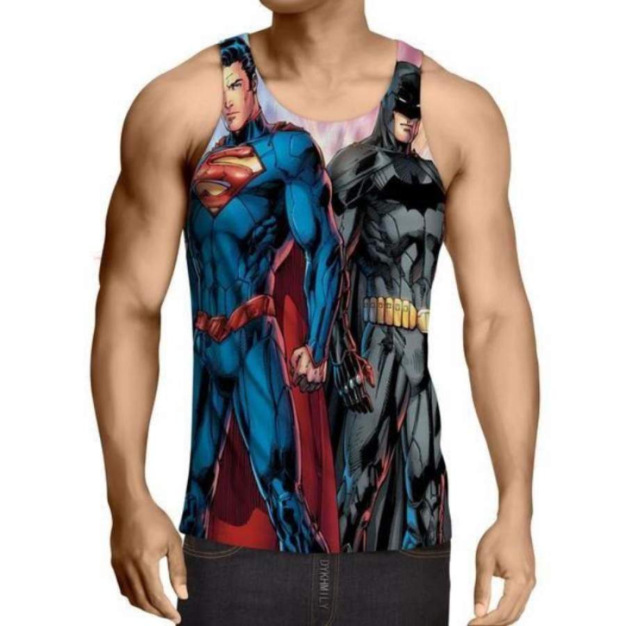 3D Printed Justice League Superman VS Batman Tank Top