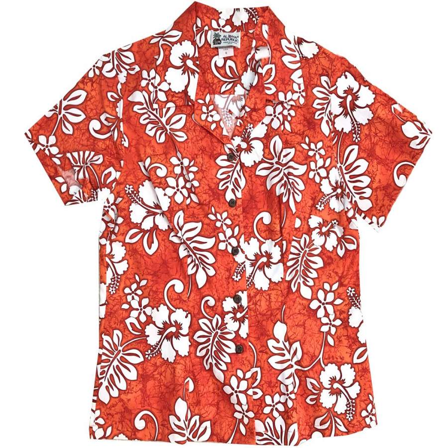 Tropic Flavor Orange Fitted Hawaii Shirt Ha77860