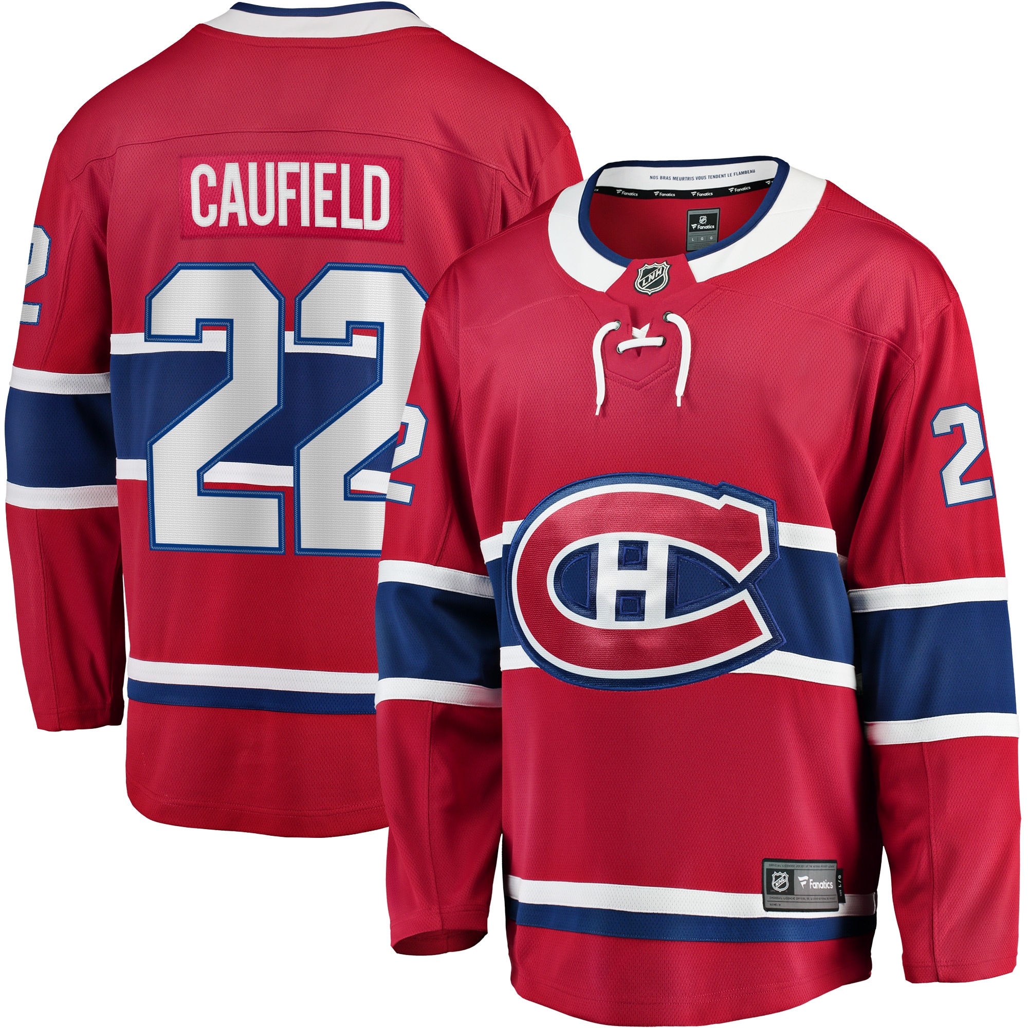 Cole Caufield Montreal Canadiens Branded Home Breakaway Replica Jersey – Red