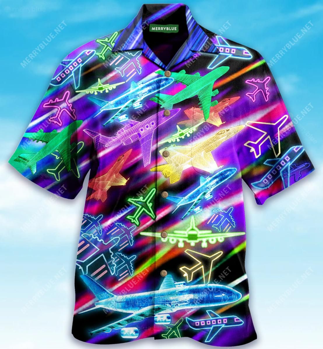 Aircraft The Sky Is Calling And I Must Go Aloha Hawaiian Shirt Colorful Short Sleeve Summer Beach Casual Shirt For Men And Women