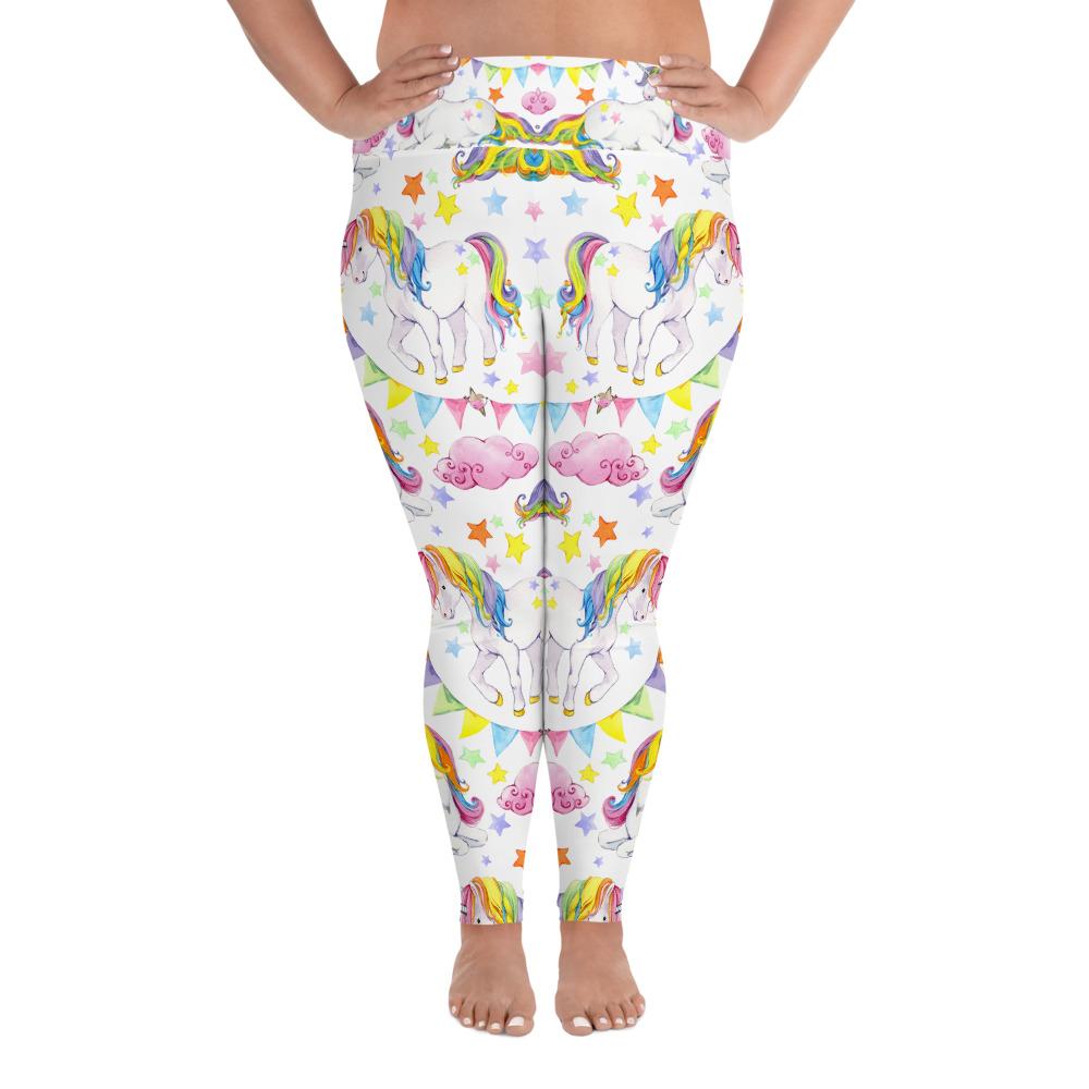 Watercolor Unicorn Plus Size Leggings