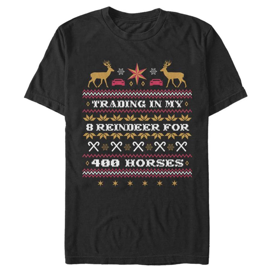 Christmas Chronicles 2 Men’s Ugly Xmas Reindeer for Horses  T Shirt