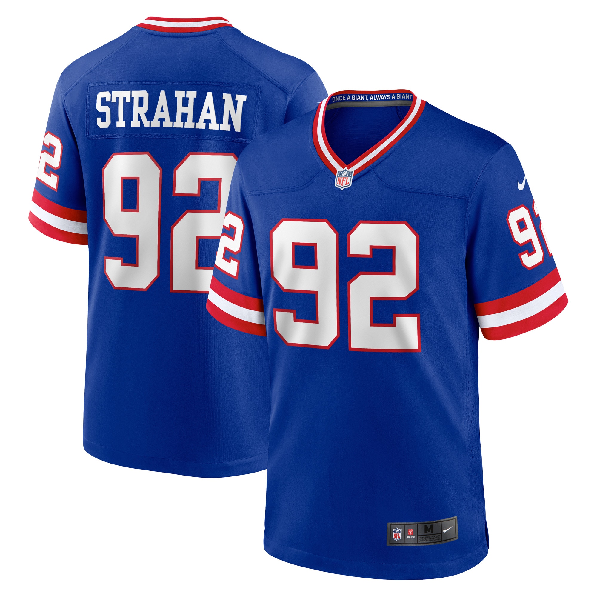 Michael Strahan New York Giants Classic Retired Player Game Jersey – Royal