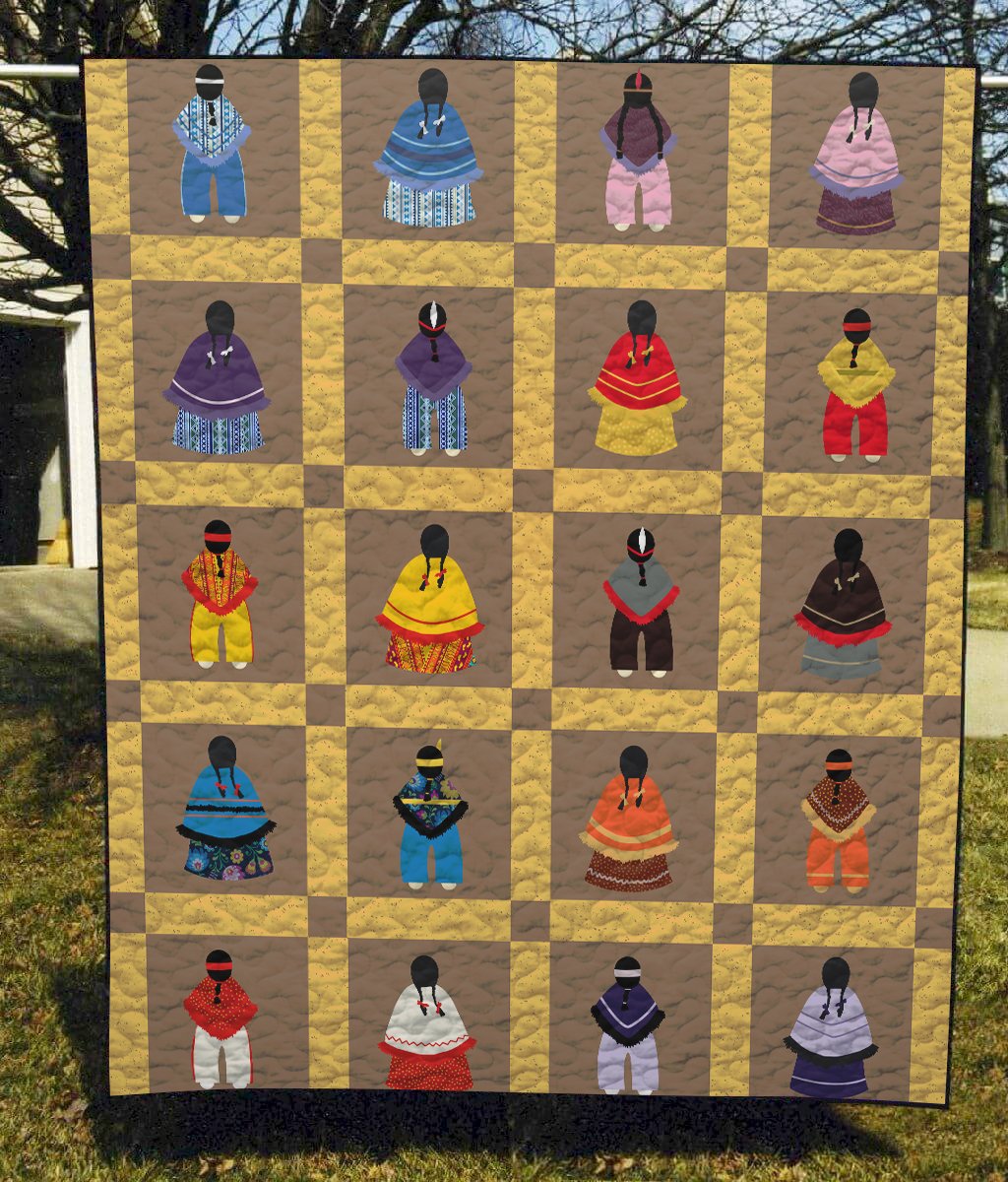 Vintage Native American Girls – Quilt Blanket