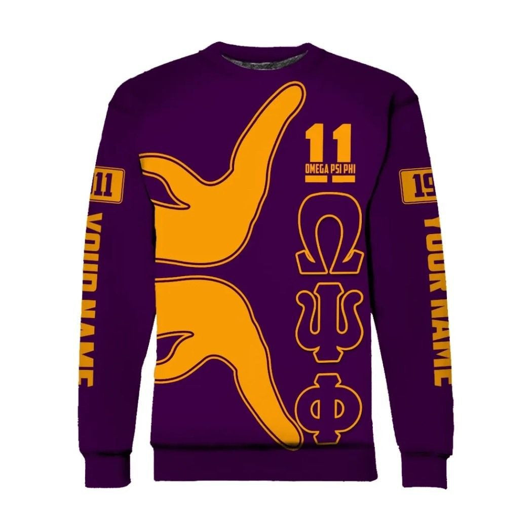 Fraternity Sweatshirt – Omega Psi Phi Half Hand Sign Sweatshirt