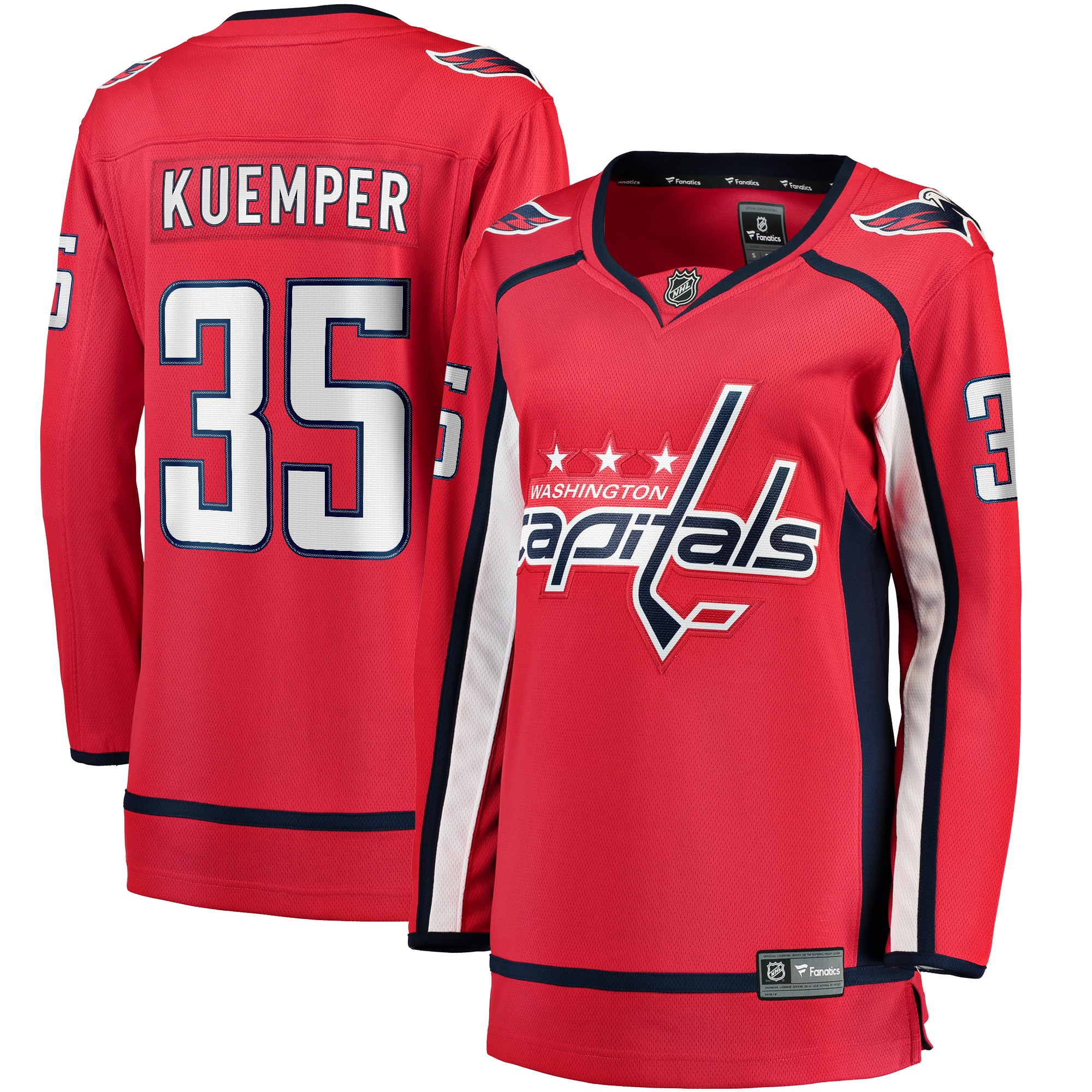 Darcy Kuemper Washington Capitals Branded Women's Home Breakaway Player Jersey – Red