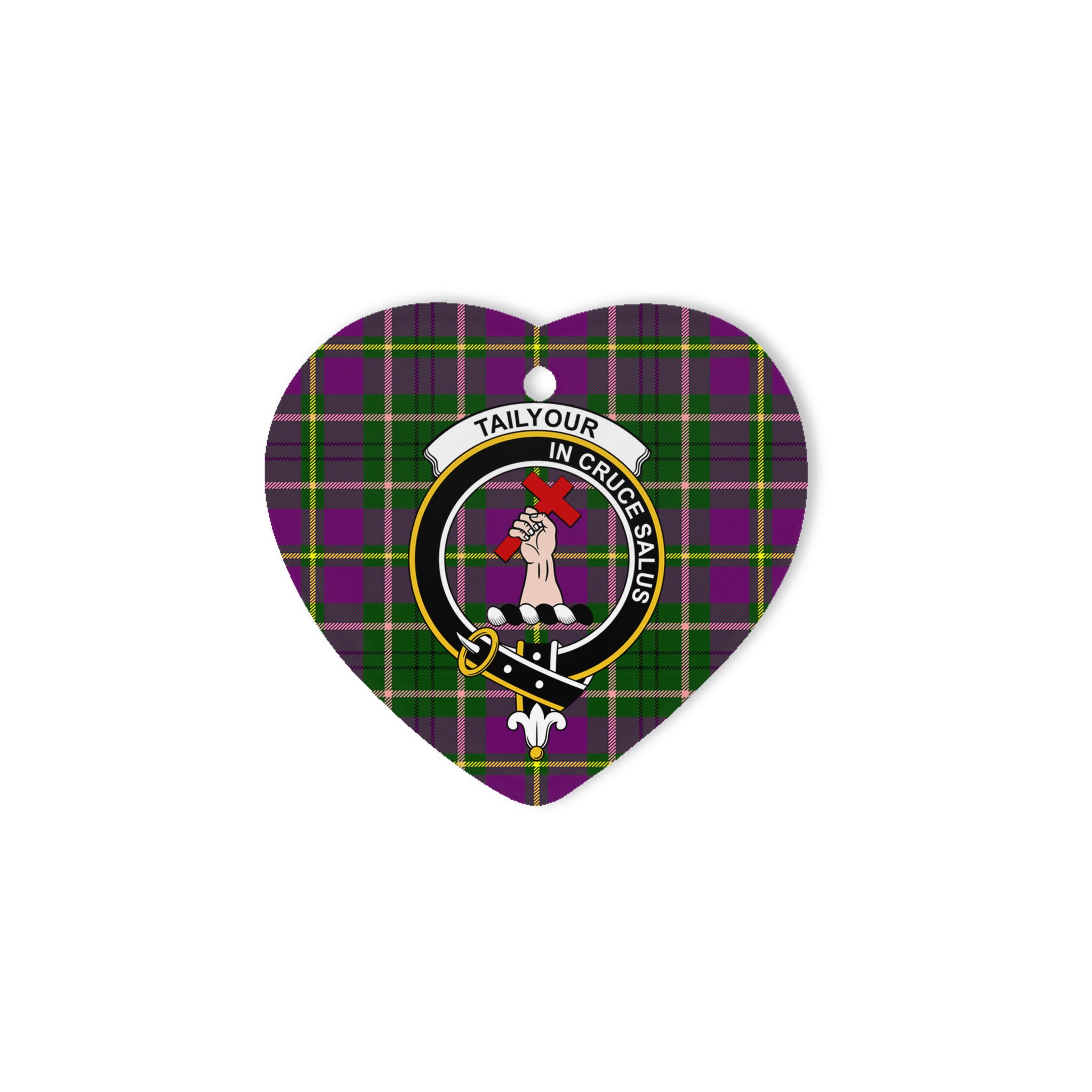 Tailyour Scottish Clan Plaid Ornament Gift. Christmas Tree Ornament Tailyour Clan Tartan Ornament Great Christmas Ornaments Gift Heart Ornament