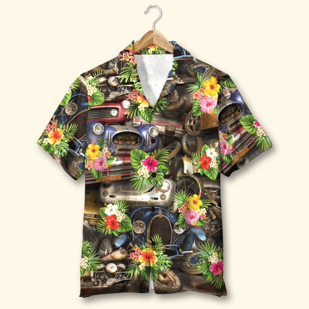 Classic Car Hawaii Aloha Floral Summer Gift Ha62933