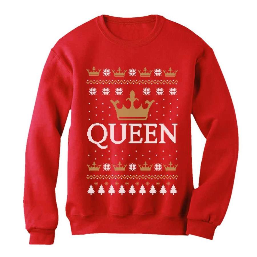 Queen Crown Christmas Gift Ugly Sweater Women Sweatshirt