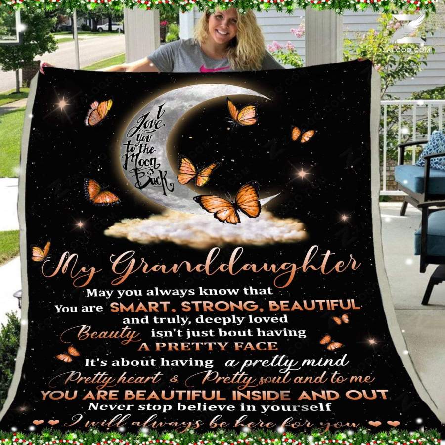 Zalooo – Blanket – Butterfly – To my granddaughter – You are beautiful