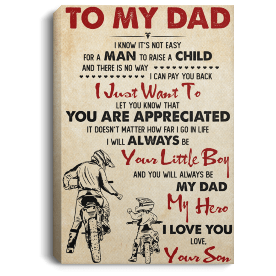 ViticStore™ Dad, You Are My Hero  – Christmas canvas for decor, gift for family, home decor, christmas gift