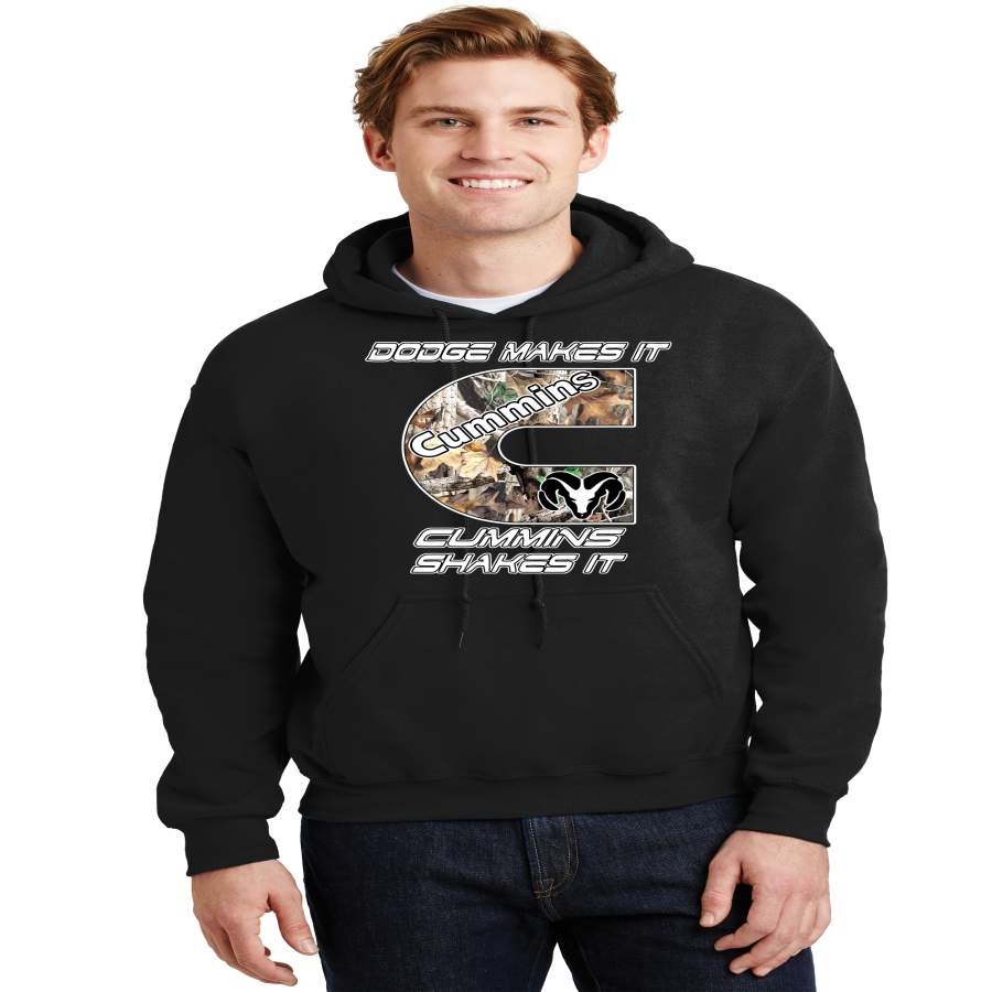 Cummins Hoodie Dodge Makes it Cummins Shakes it Pullover Sweatshirt