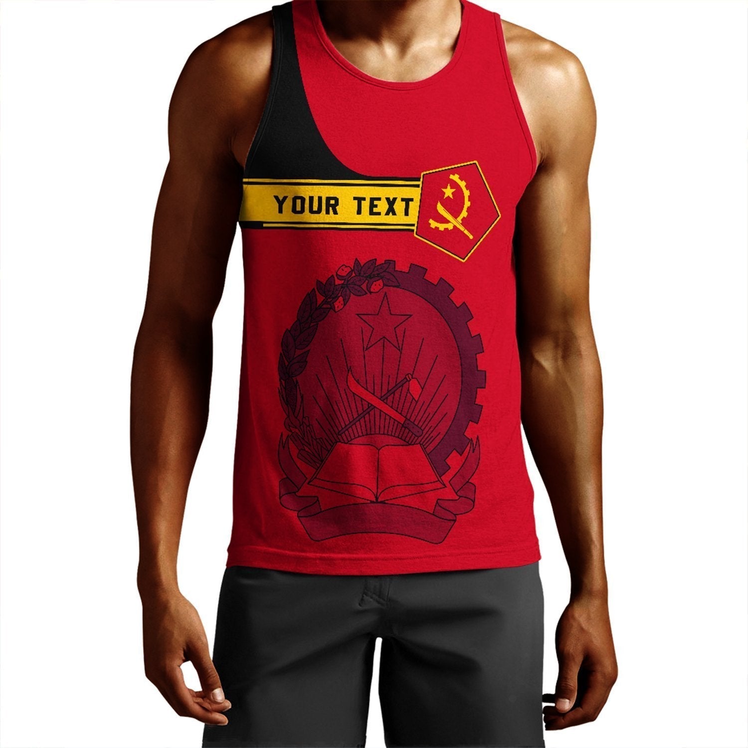 (Custom) African Tank Top – Angola Men’S Tank Top Pentagon Style