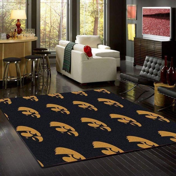 Iowa Hawkeyes Area Rug, Football Floor Decor RB7A8E7E6708