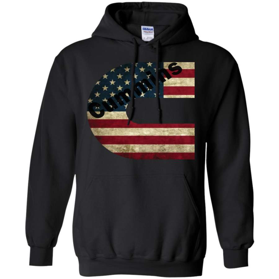 AGR Cummins America Flag G185 Gildan Pullover Hoodie 8 Oz.