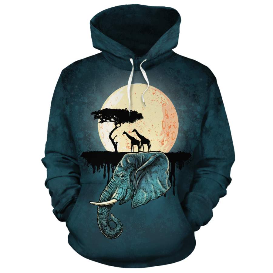 Elephant Moon All-over Hoodie