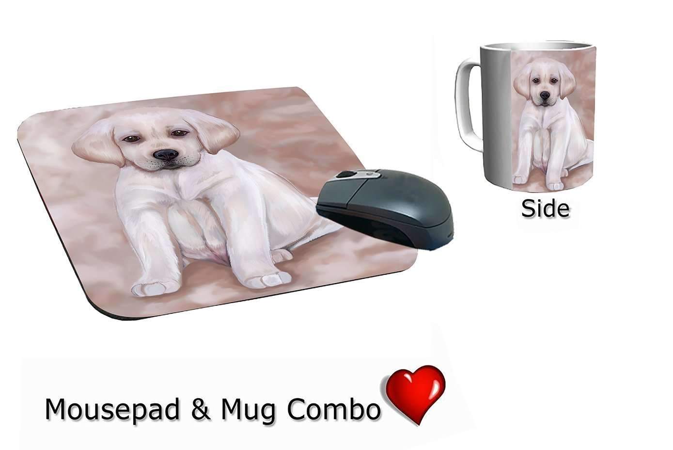 Labrador Puppy Dog Mug & Mousepad Combo Gift Set