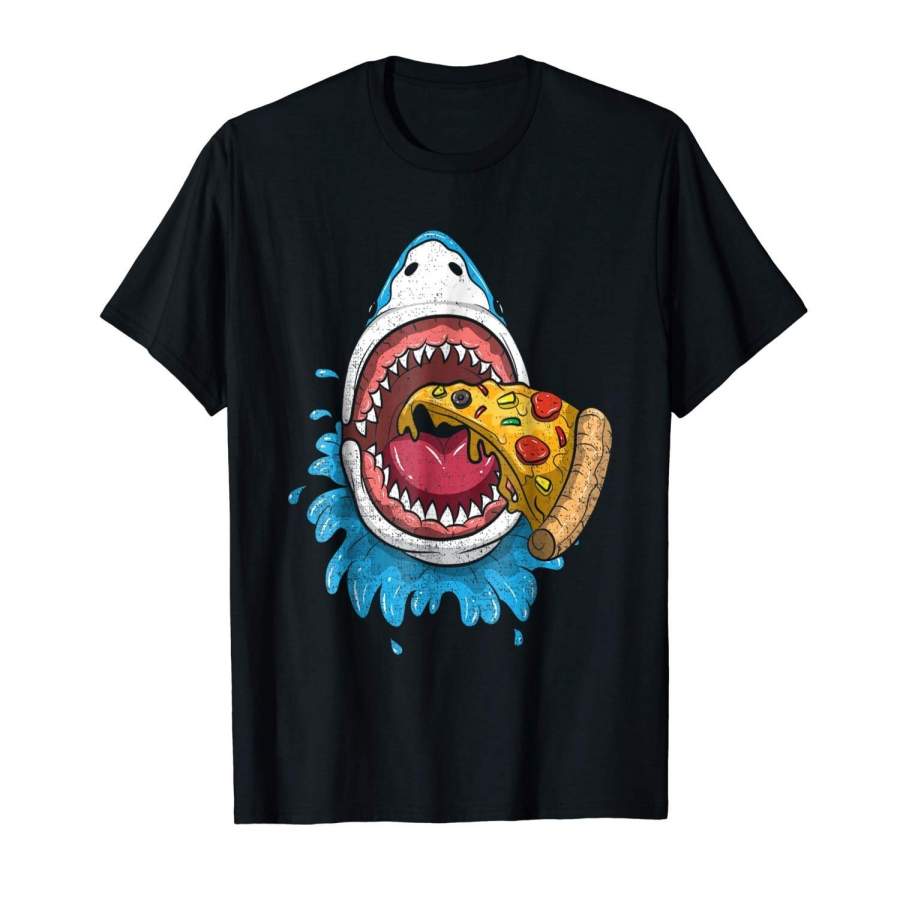 Shark Eating Pizza Shirt Jawsome Halloween Costume Boys Food Men T-Shirt