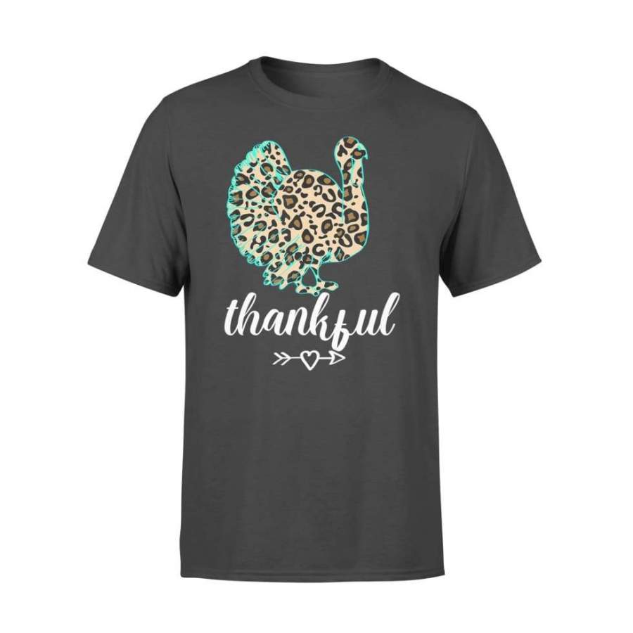 Turkey Leopard Style Thankful Gift For Thanksgiving Funny – Standard T-shirt