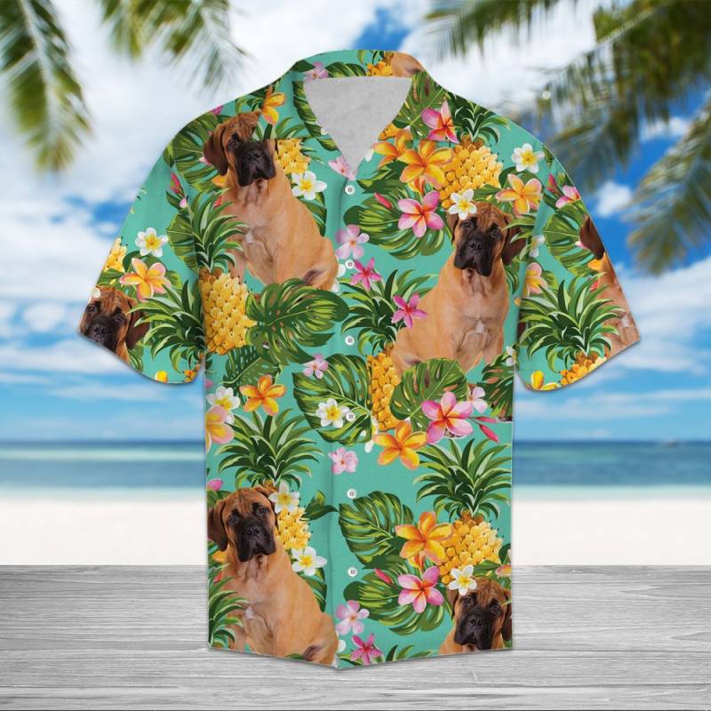 Tropical Pineapple Bullmastiff Hawaiian Shirt Ha46320