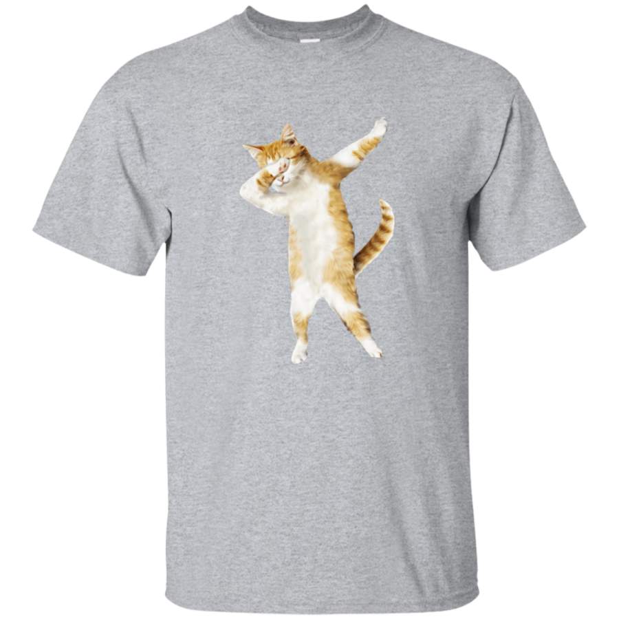 AGR Dabbing Cat Kitten Funny Dab Tee Cool Dance Kitty Mens Cotton T-Shirt