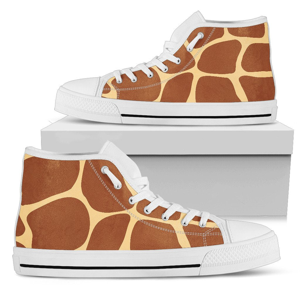 Giraffe Texture Print Women High Top Shoes