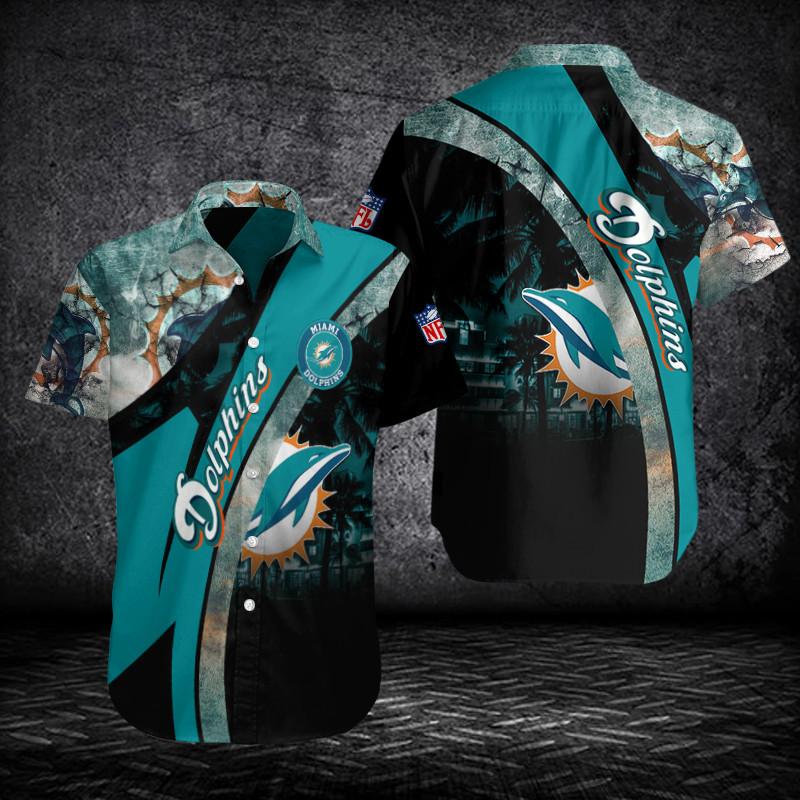 Miami Dolphins Button Shirts Bg199