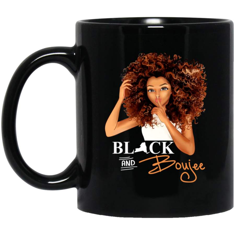 African American Coffee Mug Black And Boujee New York State 11oz – 15oz Black Mug