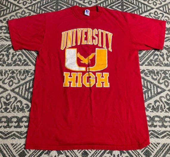 Vintage 90S University High Red Shirtedium Shirt