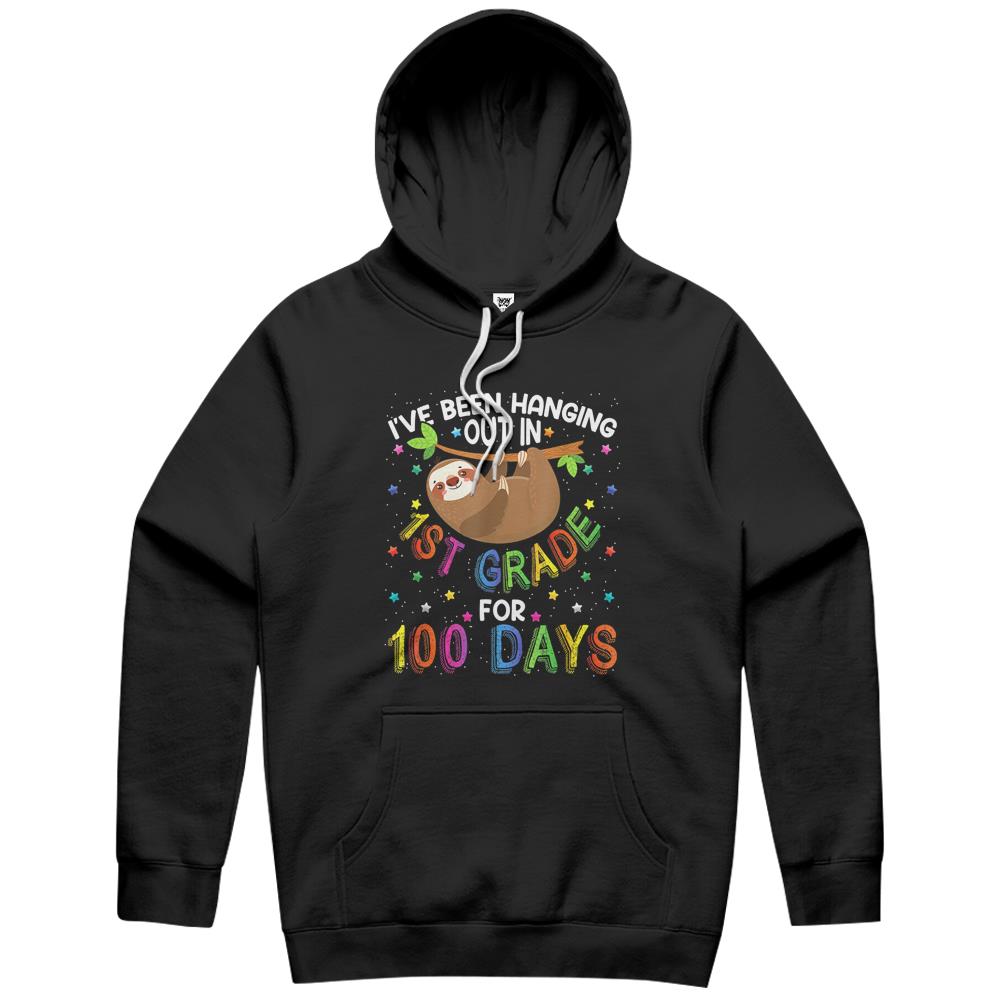 100Th Day Of School Sloth Design – 1St Grade 100 Days School Hoodie