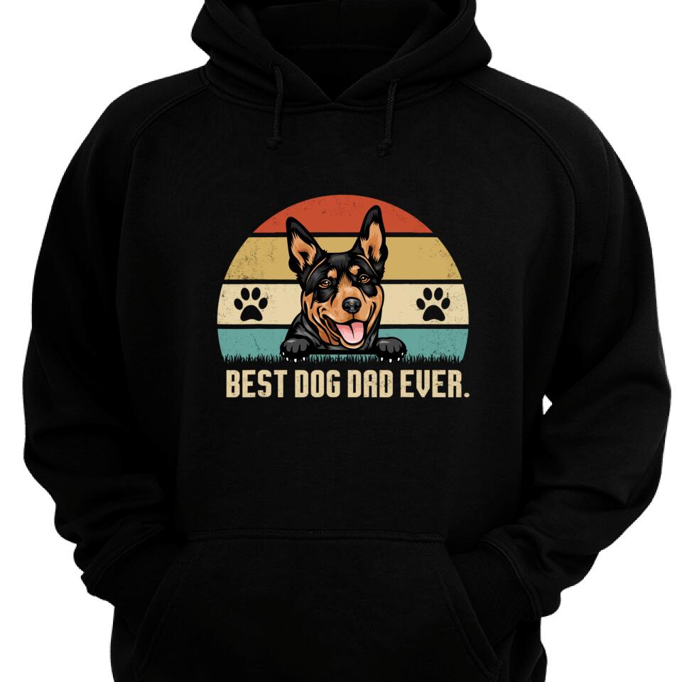 Best Dog Dad Ever, Personalized Hoodie For Dog Lover – Trending Personalized