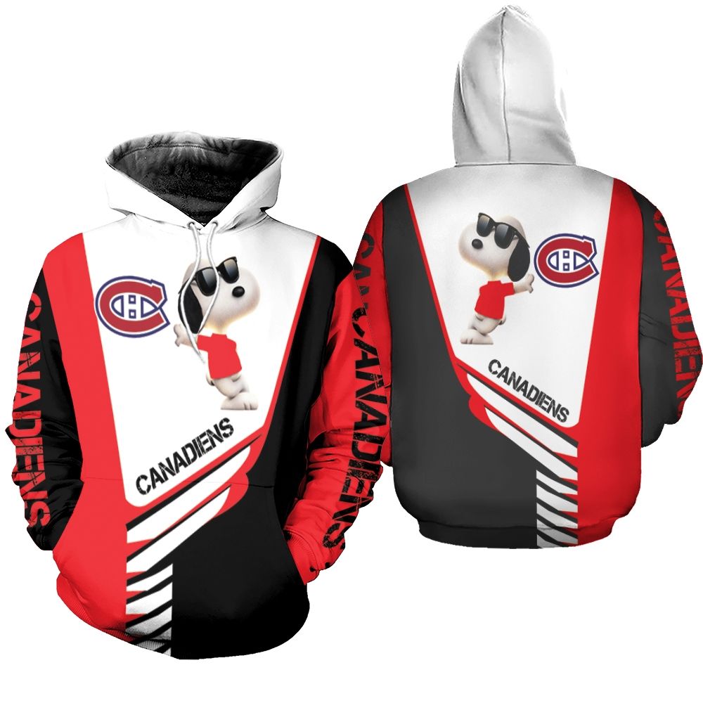 Montreal Canadiens Snoopy For Fans 3D Hoodie