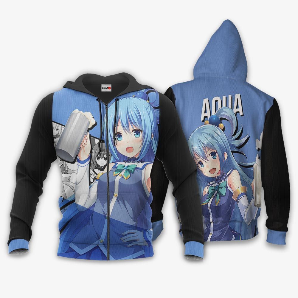 Aqua KonoSuba Hoodie Anime Jacket Shirt