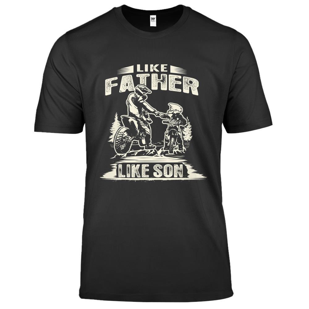 Vintage Like Father Like Son Motocross Dirt Bike Premium T Shirts