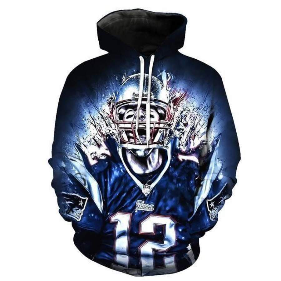 New England Patriots Hoodie 3D Style765 All Over Printed