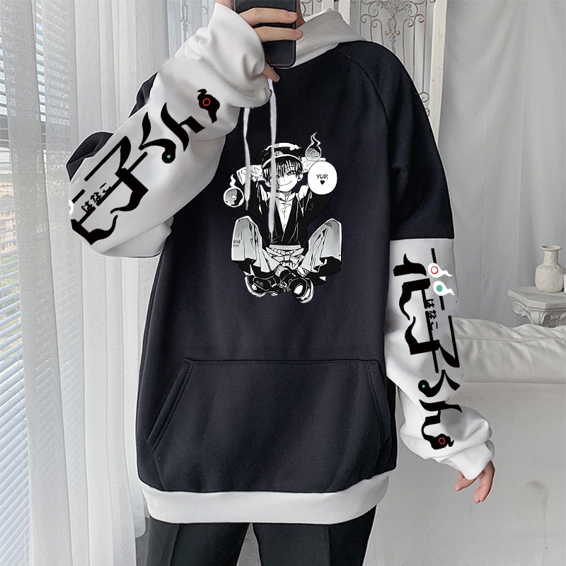 2022 Anime Cartoon Jibaku Shounen Hanako Kun Hoodies Sweatshirts Men Women Unisex Kawaii Manga Oversize Winter Y2k Clothes alx