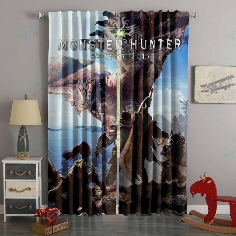 3D Printed Monster Hunter World Style Custom Living Room Curtains