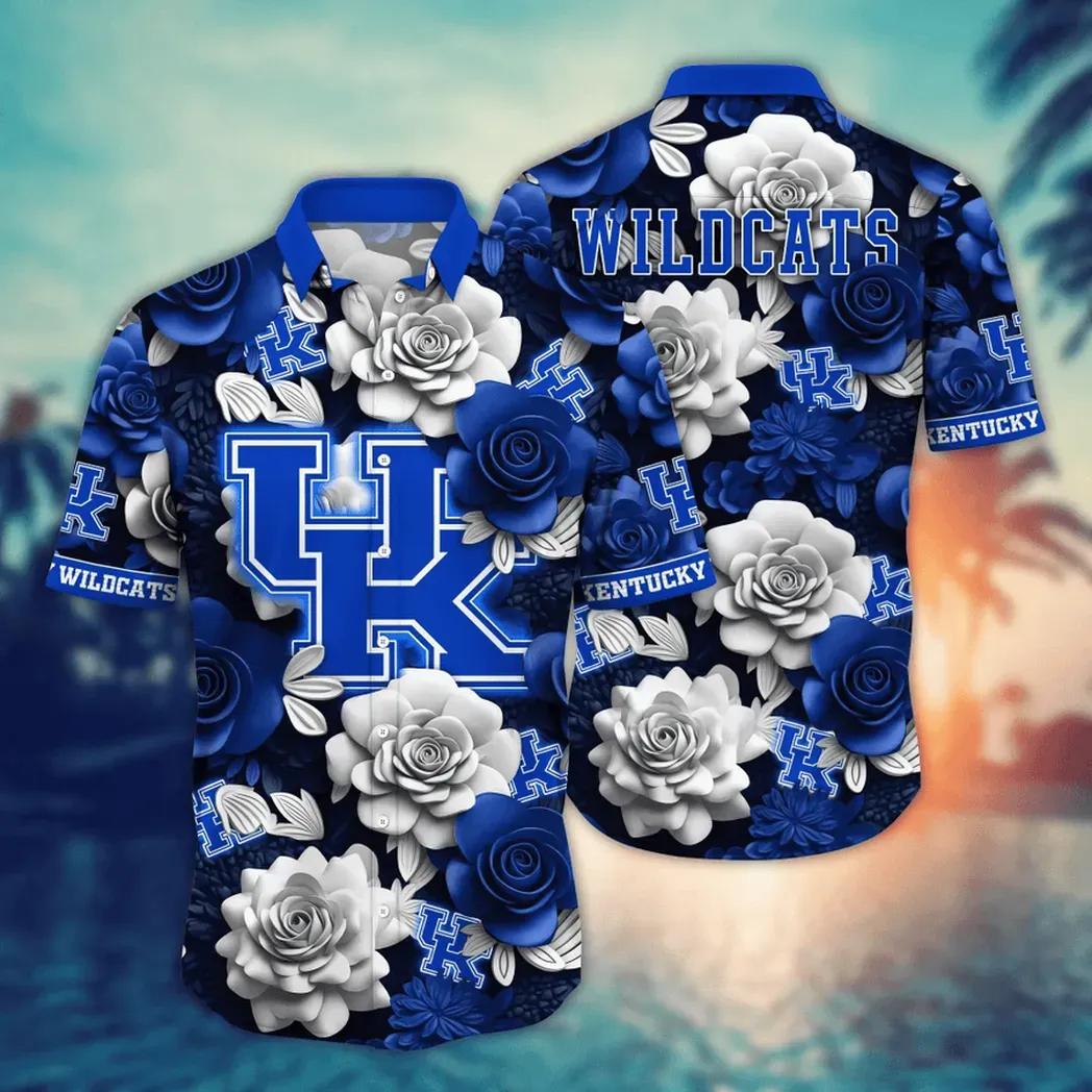 Kentucky Wildcats Ncaa Flower Aloha Hawaiian Shirt 7, Ncaa Hawaiian Shirt