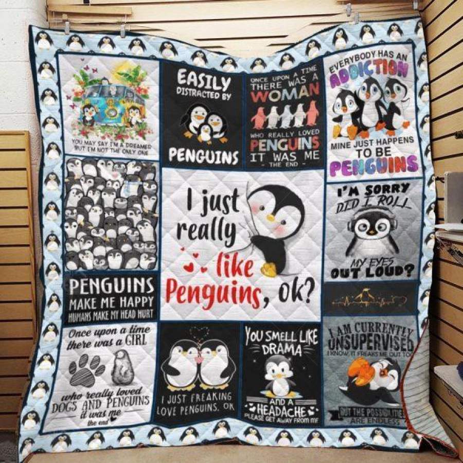 MP0110 – Penguin – I Really Like Penguins – Quilt