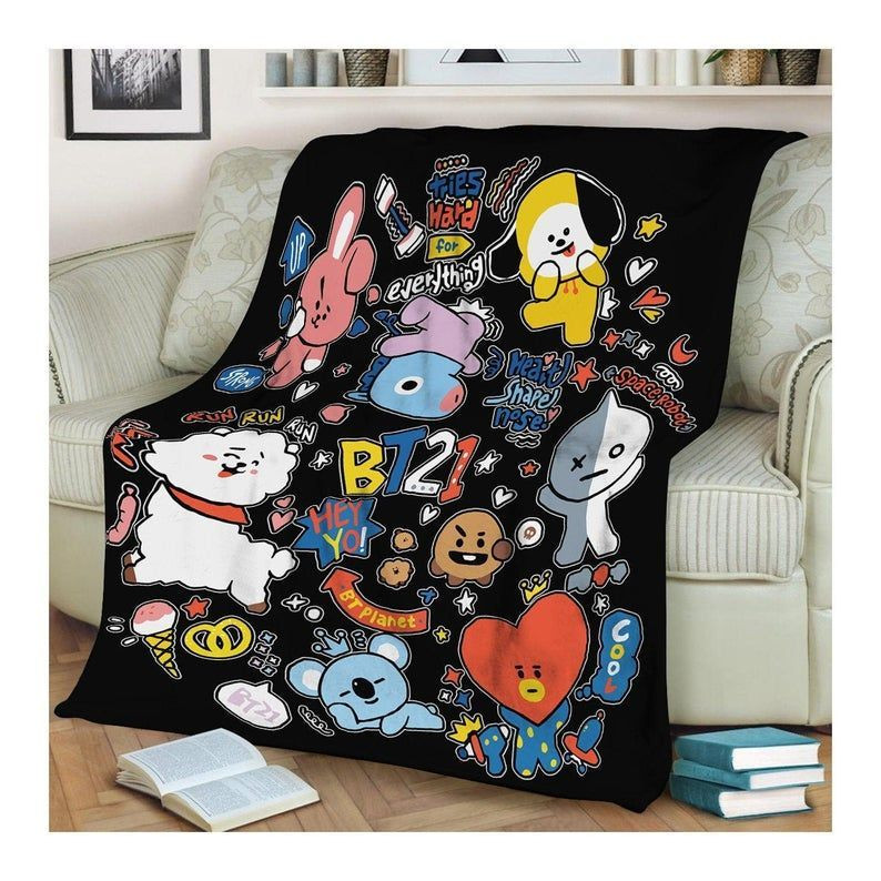 Kpop Bangtan Boys Blanket, Kpop Animals Birthday Blanket, Kpop Bangtan Boys Gifts