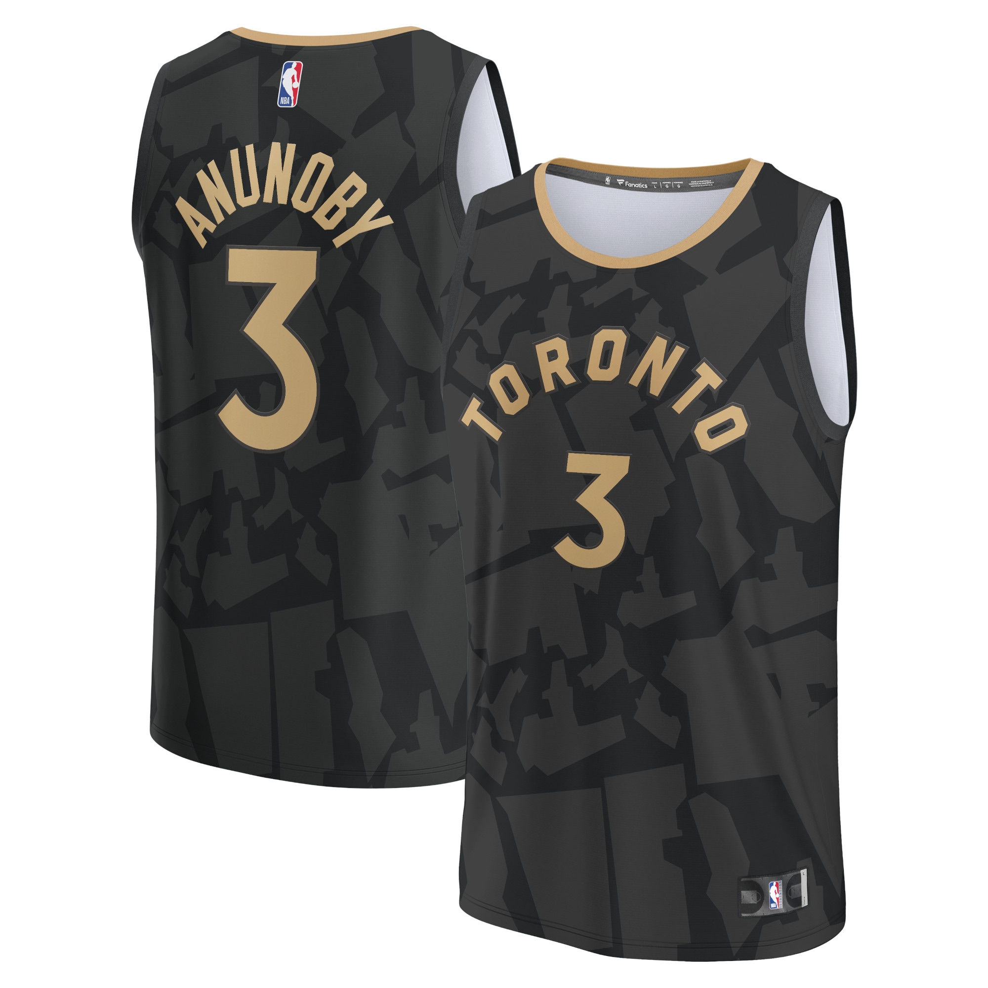 OG Anunoby Toronto Raptors Branded Fastbreak Jersey – City Edition – Black