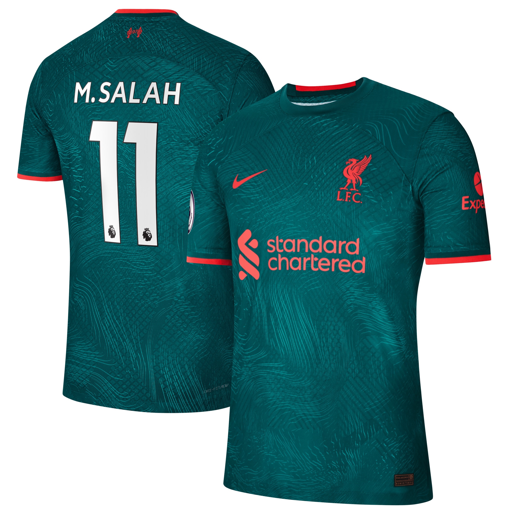 Mohamed Salah Liverpool 2022/23 Third Authentic Player Jersey – Teal