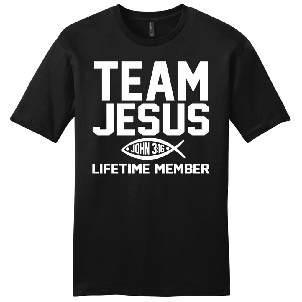 Team Jesus Lifetime Member John 3:16 Mens Christian T-Shirt