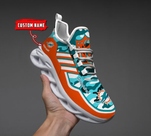 Miami Dolphins Personalized Yezy Running Sneakers Bg221